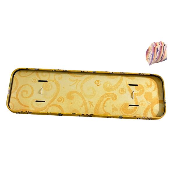 Brighton Decorative Metal Box-Box only 9 1/2 x 3 inches Small Dent See Picture - Picture 4 of 7